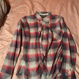 Nike button up long sleeve. L